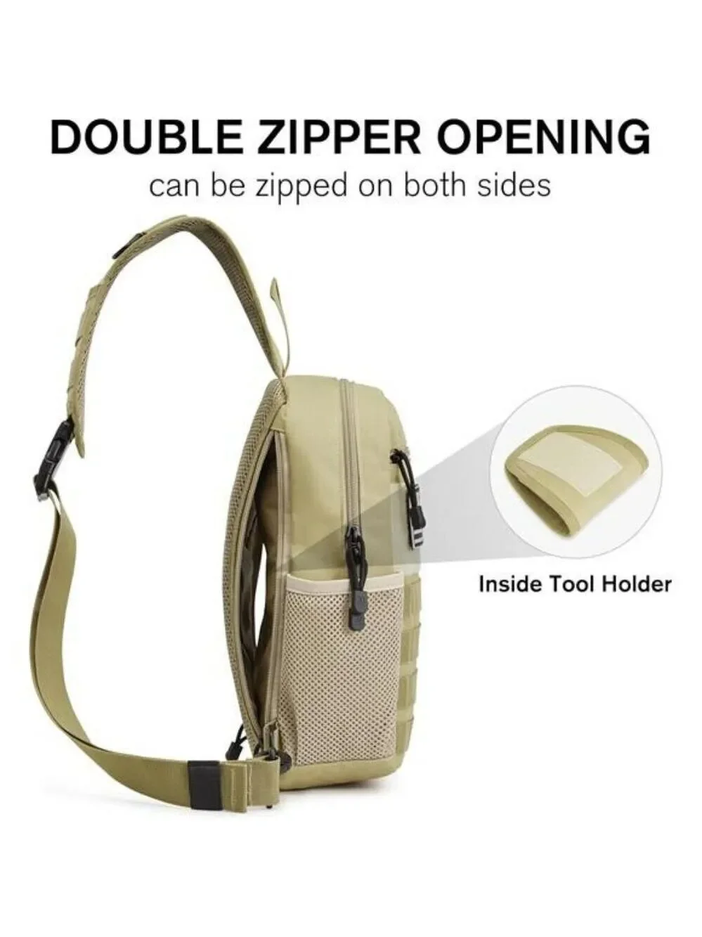 Tactical Sling Backpack Small Shoulder Bag for Hiking Travel Outdoor Sports
